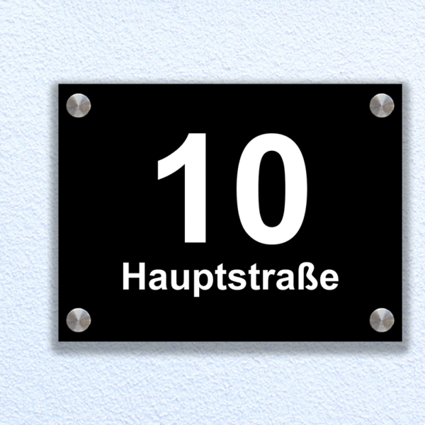Alu Hausnummernschild