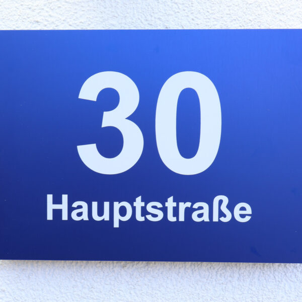 Aluminium-Hausnummernschild
